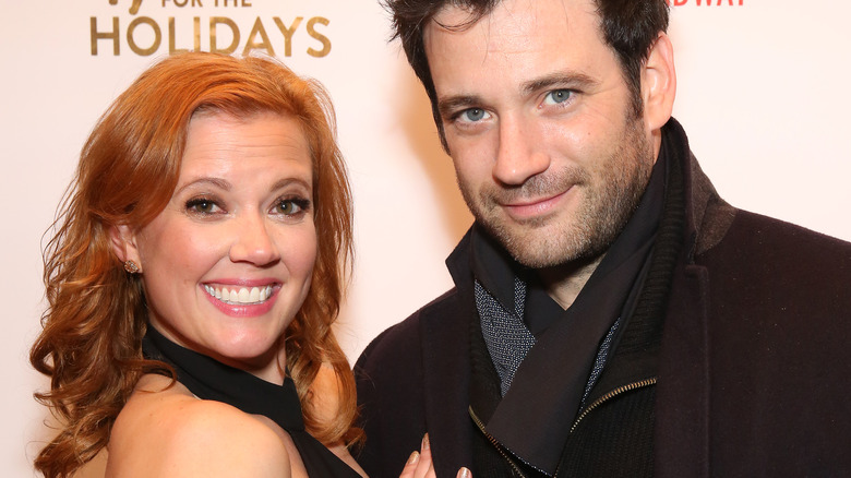 Patti Murin and Colin Donnell attends the Broadway Opening Night performance of 'Home for the Holidays - The Broadway Concert Celebration' at the August Wilson Theatre in New York City.